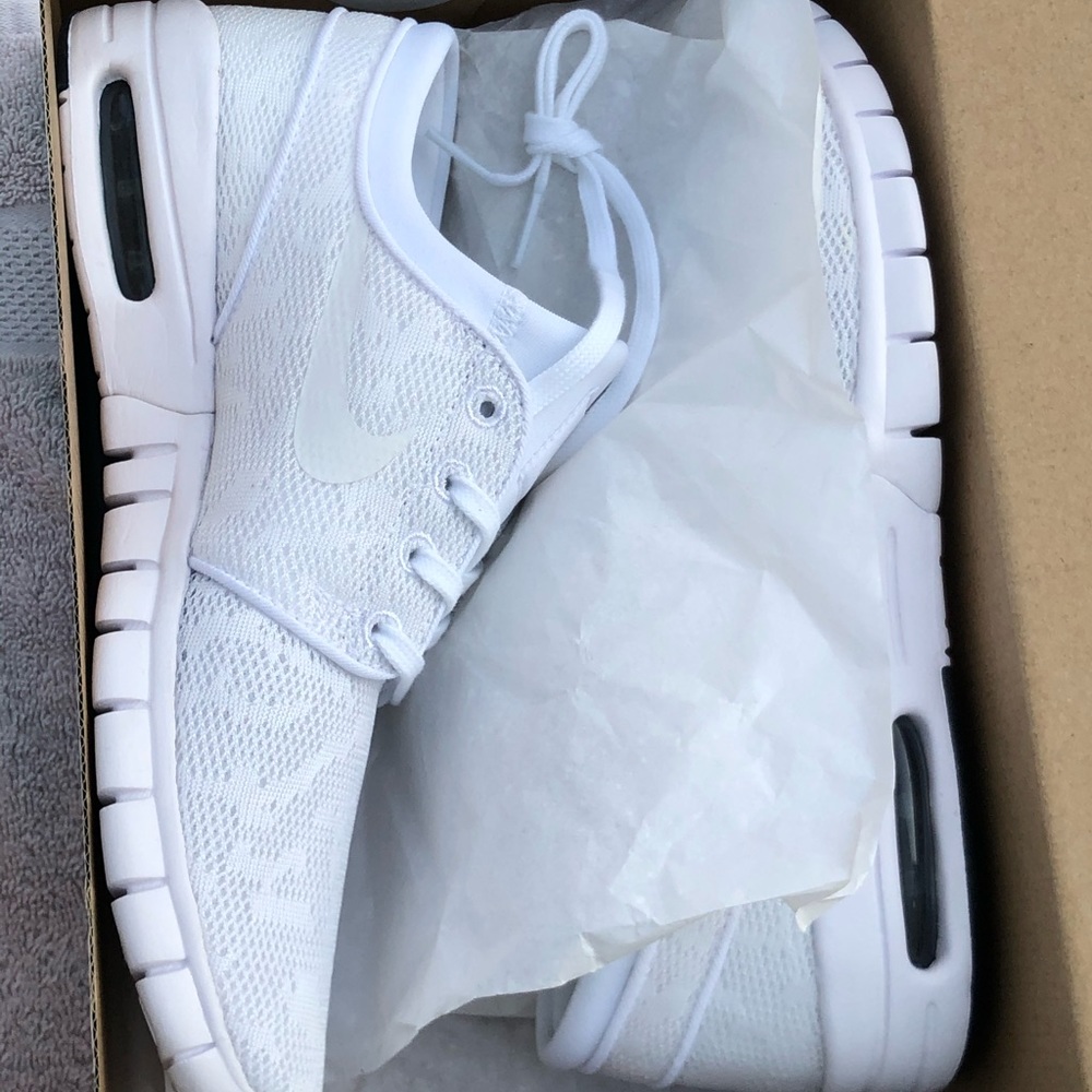 Nike SB Stefan Janoski Max Triple White 631303 114 - Picture 6 of 6
